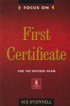 FOCUS ON FIRST CERTIFICATE
