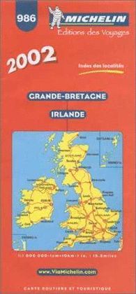 MAPA DE CARRETERAS GRAN BRETAÑA - IRLANDA