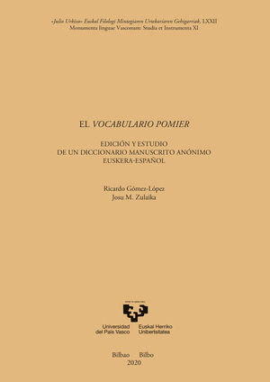 EL VOCABULARIO POMIER. EDICION Y ESTUDIO DE UN DICCIONARIO MANUSC