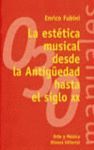 LA ESTETICA MUSICAL DESDE LA ANTIGUEDAD HASTA EL SIGLO XX