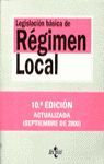 LEGISLACION BASICA DE REGIMEN LOCAL 10ª ED. SEPTIEMBRE 2000