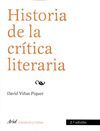 HISTORIA DE LA CRITICA LITERARIA