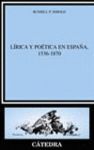 LIRICA Y POETICA EN ESPAÑA 1536-1870
