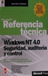 MICROSOFT WINDOWS NT 4.0 SEGURIDAD,AUDITORIA Y CON