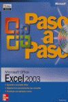MICROSOFT EXCEL 2003 PASO A PASO + CD