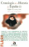 CRONOLOGIA DE LA HISTORIA DE ESPAÑA II SIGLOS XVI, XVII Y XVIII