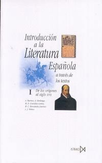 INTRODUCCION A LA LITERATURA ESPAÑOLA I