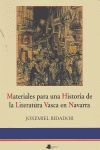 MATERIALES PARA UNA HISTORIA DE LITERATURA VASCA EN NAVARRA