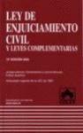 LEY DE ENJUICIAMIENTO CIVIL Y LEYES COMPLEMENTARIAS 16ª EDICION 2