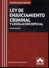 LEY DE ENJUICIAMIENTO CRIMINAL Y LEGISLACION ESPECIAL. TEXTO LEGA