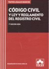 CODIGO CIVIL Y LEY Y REGLAMENTO DEL REGISTRO CIVIL 7ºED (SEP. 08)