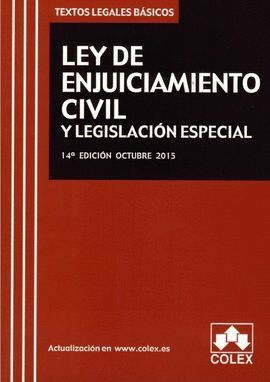 LEY DE ENJUICIAMIENTO CIVIL Y LEGISLACION ESPECIAL