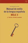 MANUAL ESTILO LENGUA ESPAÑOLA 3/E (MELE 3)