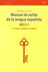 MANUAL ESTILO LENGUA ESPAÑOLA 4/E (MELE 4)