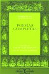 POESIAS COMPLETAS (MARQUES DE SANTILLANA)