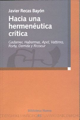HACIA UNA HERMENEUTICA CRITICA /RYS.