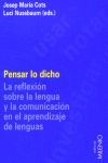 PENSAR LO DICHO:REFLEXION LENGUA Y COMUNICA.APREND
